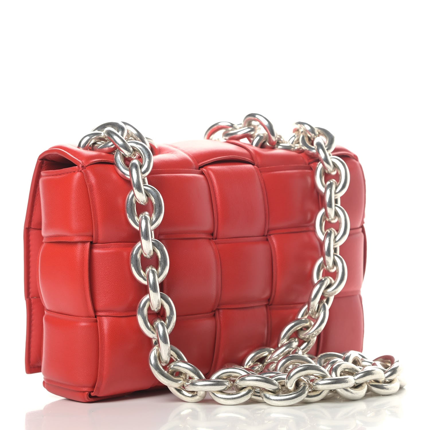 Bottega Veneta Lambskin Maxi Intreccio Padded Chain Cassette Crossbody Bag Nail Polish 2 of 5