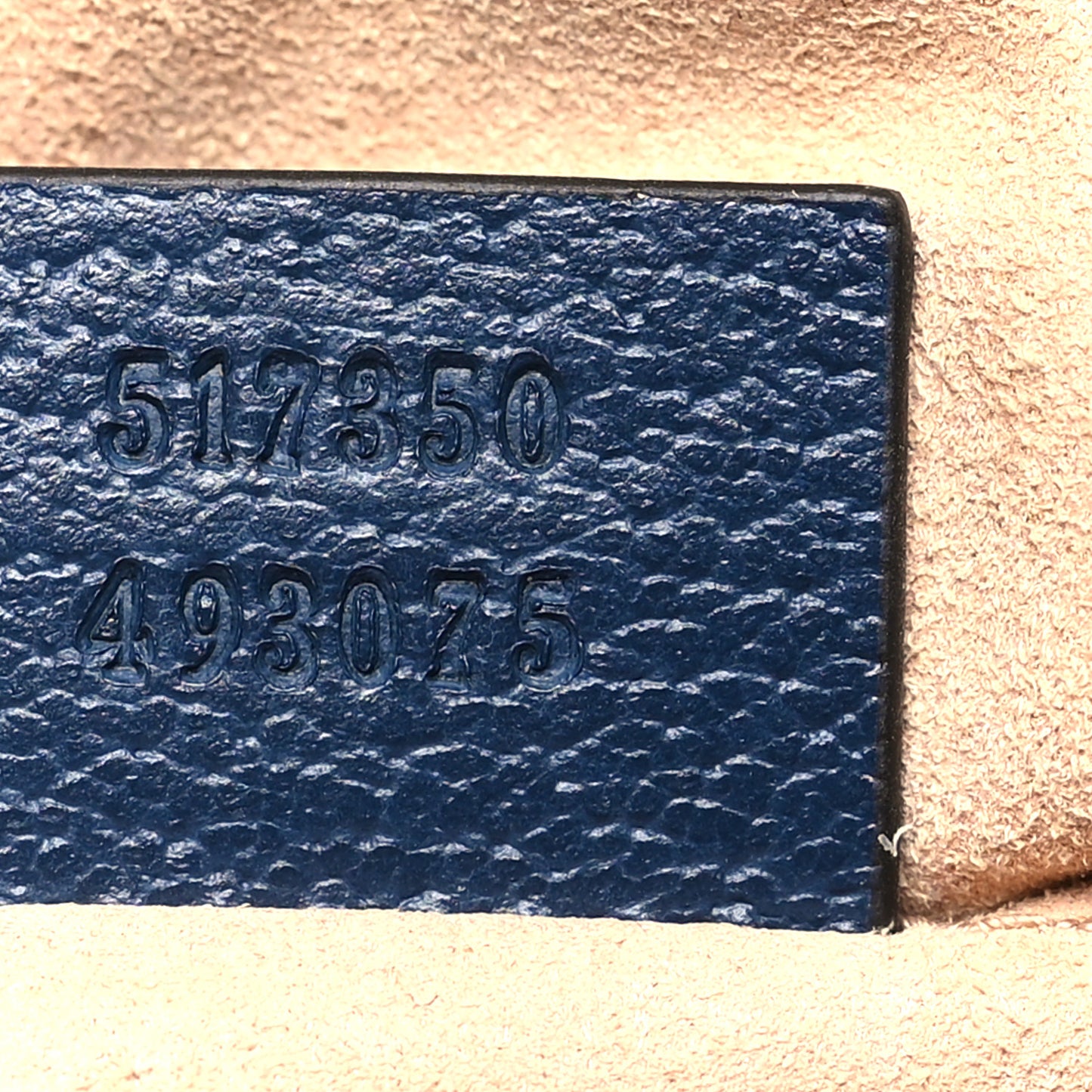 Textured Calfskin Web Mini Ophidia Shoulder Bag Blue Agata