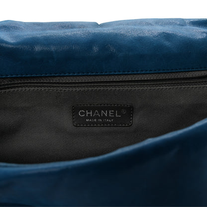 Chanel Iridescent Calfskin Glint Flap Blue 6 of 10