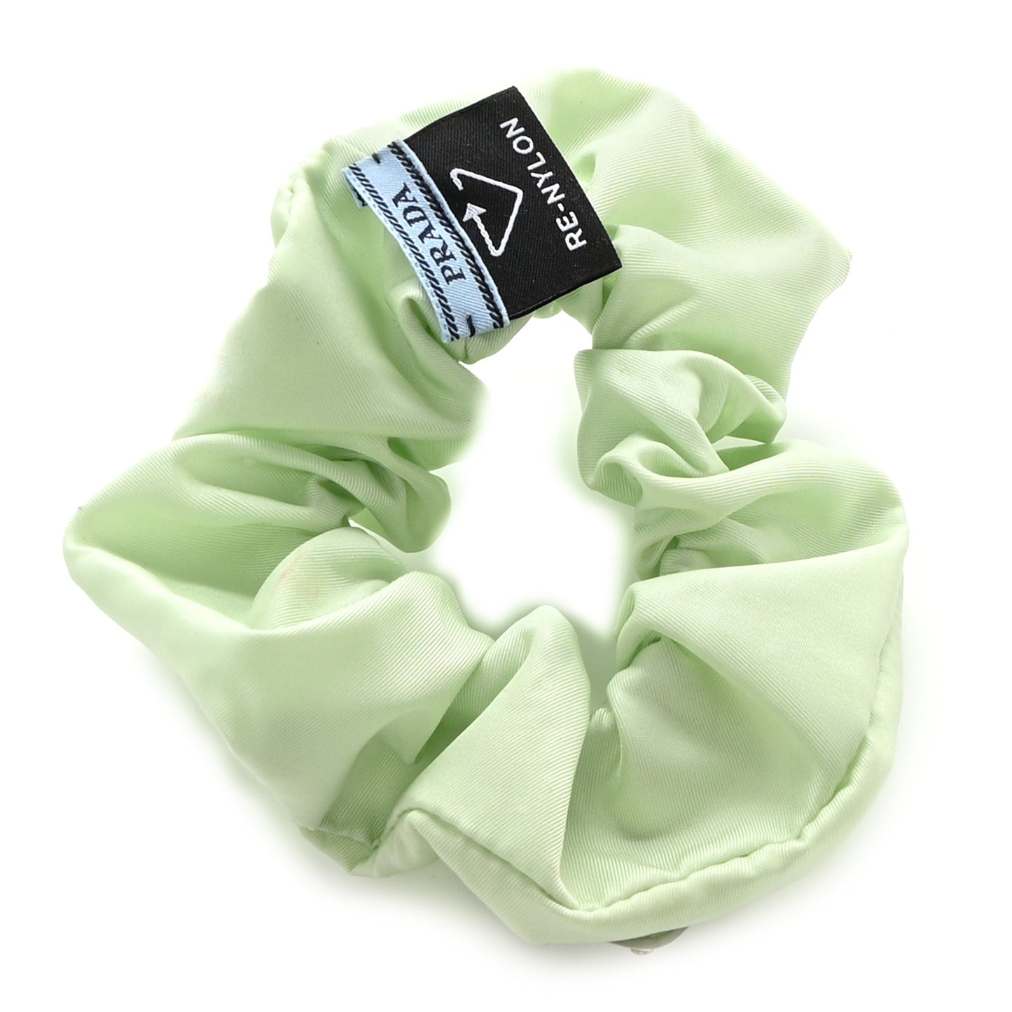 Re-Nylon Metal Logo Scrunchie Aqua
