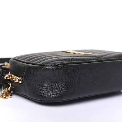 Saint Laurent Grain De Poudre Matelasse Monogram Mini Lou Camera Bag Black 6 of 15