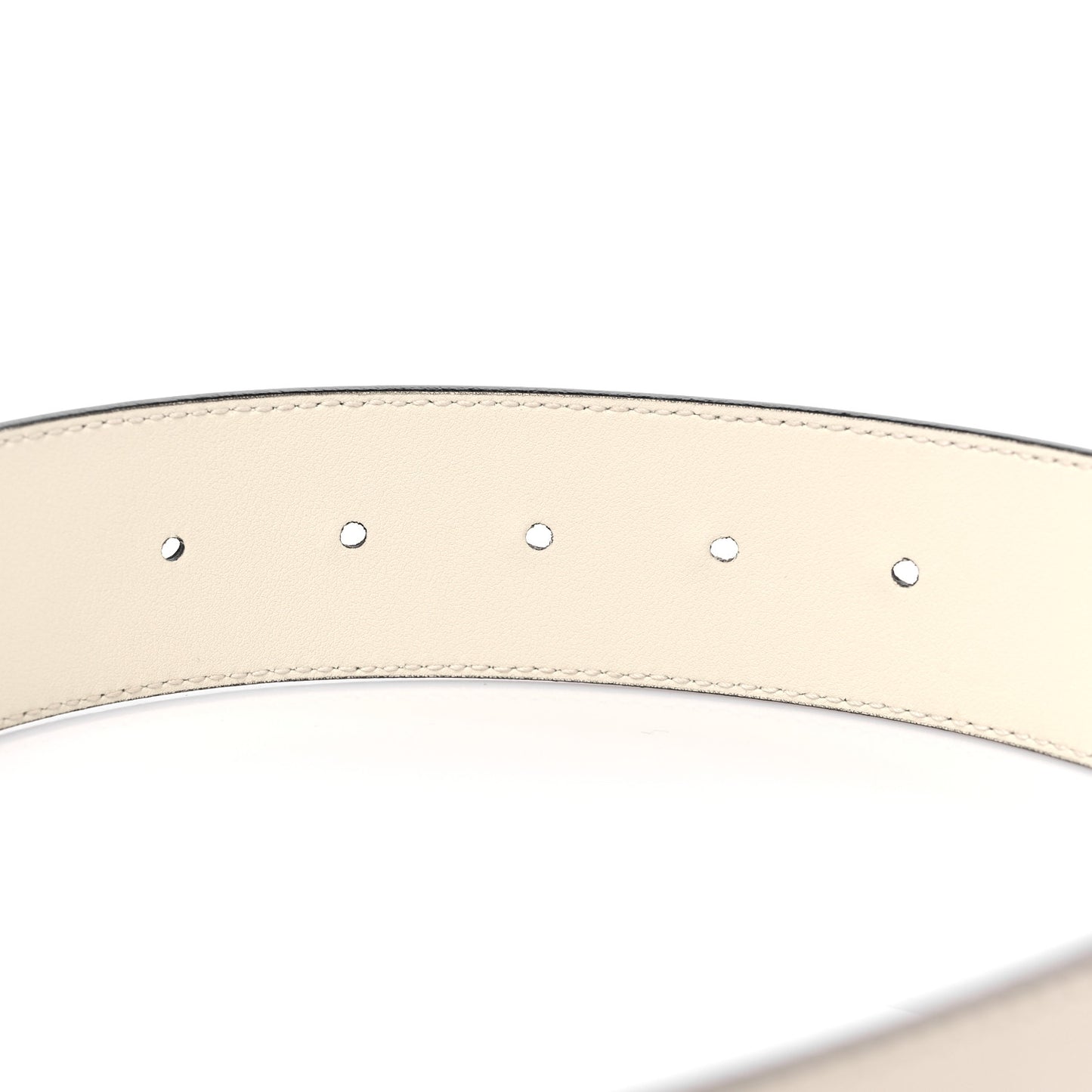 Calfskin Double G 40mm Belt 75 30 Mystic White