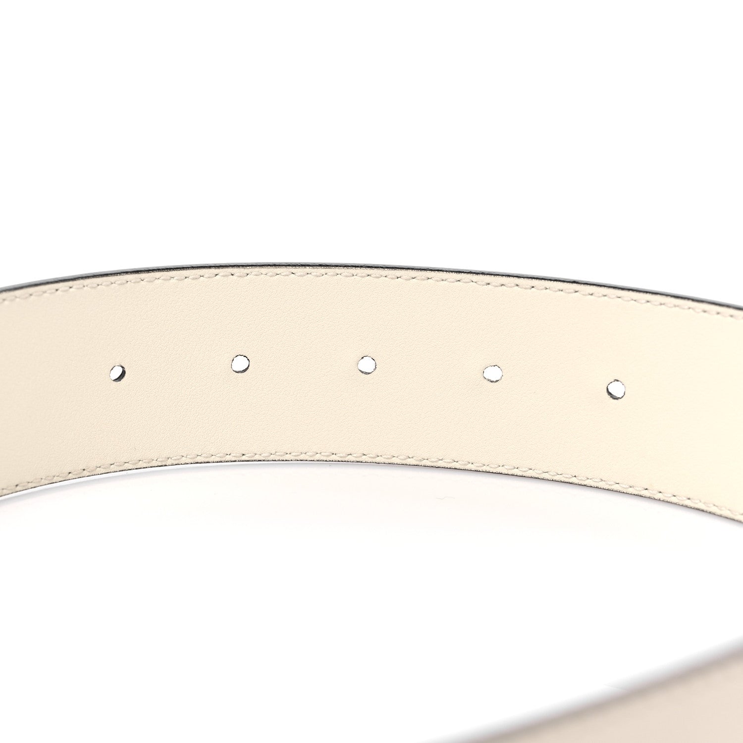Gucci Calfskin Double G 40mm Belt 75 30 Mystic White 4 of 6