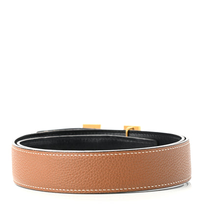 Hermes Box Togo 32mm H Belt 80 Black Gold 4 of 7