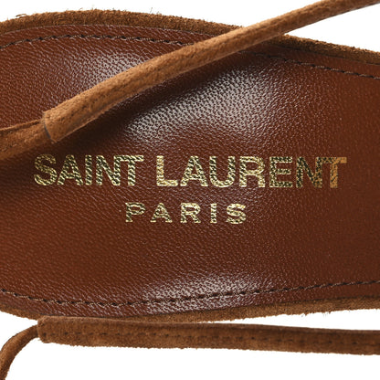 Saint Laurent Suede Blade 105 Slingback Pumps 39.5 Brown 9 of 9