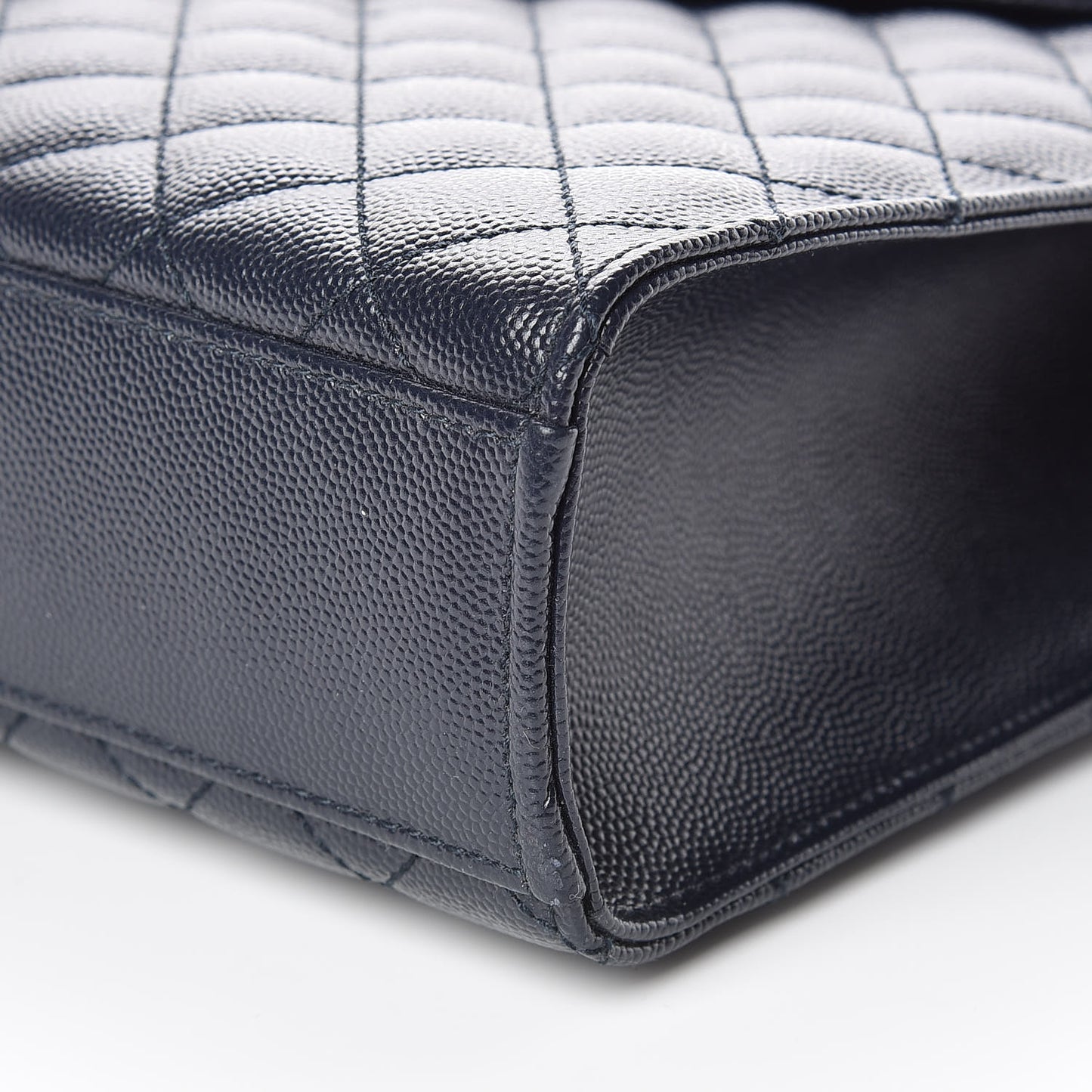 Grain De Poudre Large Tri-Quilt Monogram Satchel Deep Marine