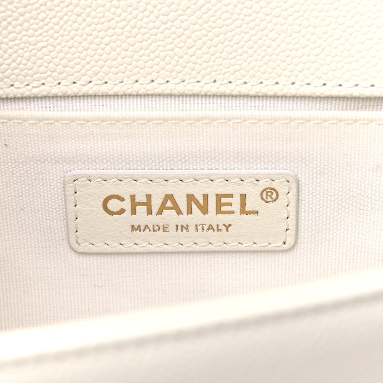 Chanel Caviar Quilted Medium Boy Flap White 6 of 10