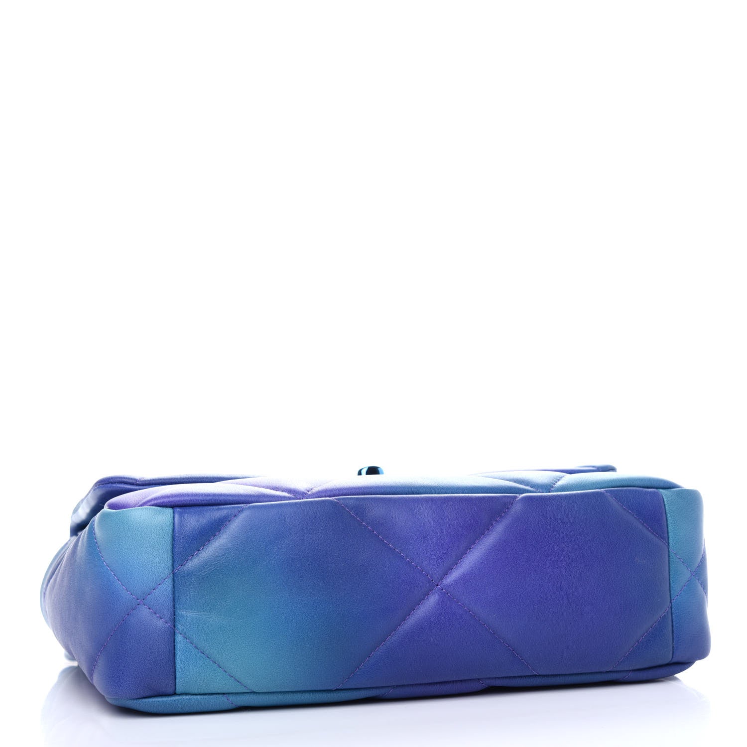 Chanel Tie Dye Calfskin Quilted Medium Chanel 19 Flap Blue Purple 4 of 10