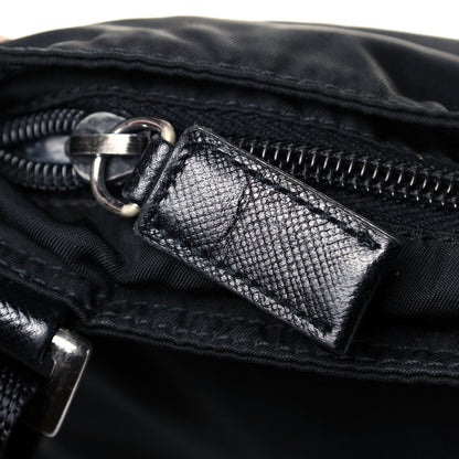 Prada Tessuto Nylon Saffiano Flat Messenger Bag Black 10 of 10