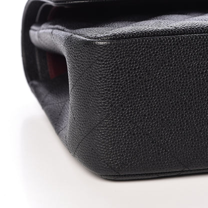 Chanel Caviar Quilted Jumbo Double Flap Black 9 of 11