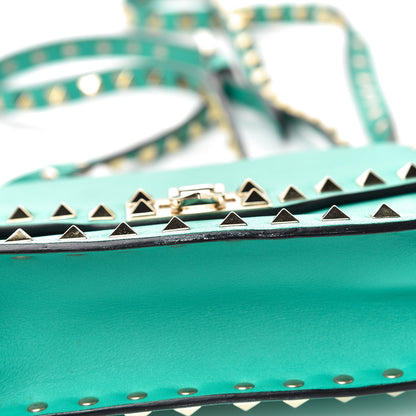 Valentino Garavani Vitello Small Rockstud Shoulder Flap Messenger Bag Opaline Green 9 of 12