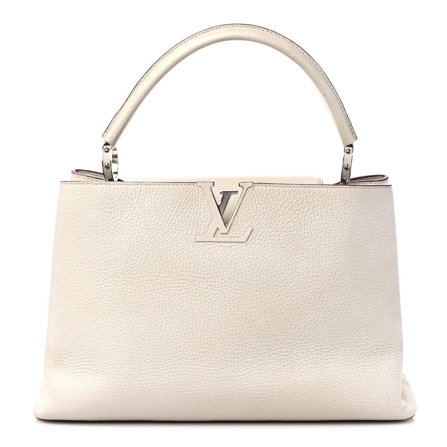 Taurillon Capucines MM Blanc Casse