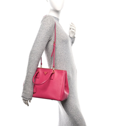 Prada Saffiano Lux Medium Galleria Double Zip Tote Fuxia 2 of 9
