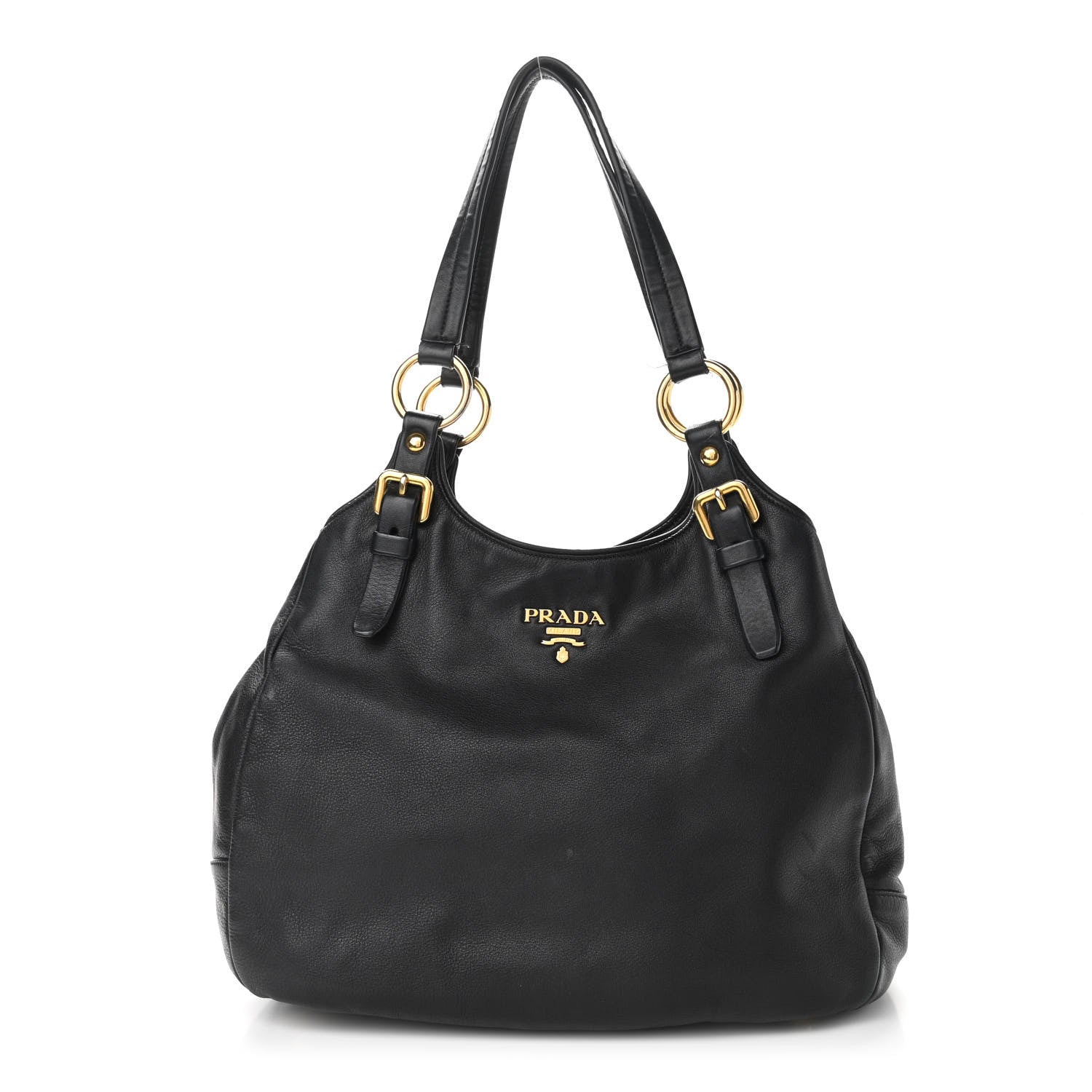 Prada Soft Calf Tote Black 1 of 11