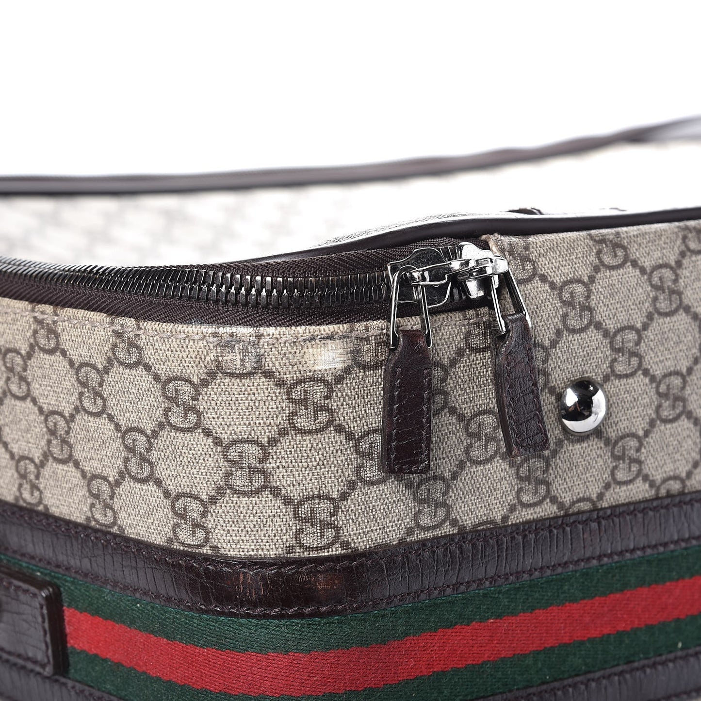 GG Plus Monogram Large Web Trolley Brown