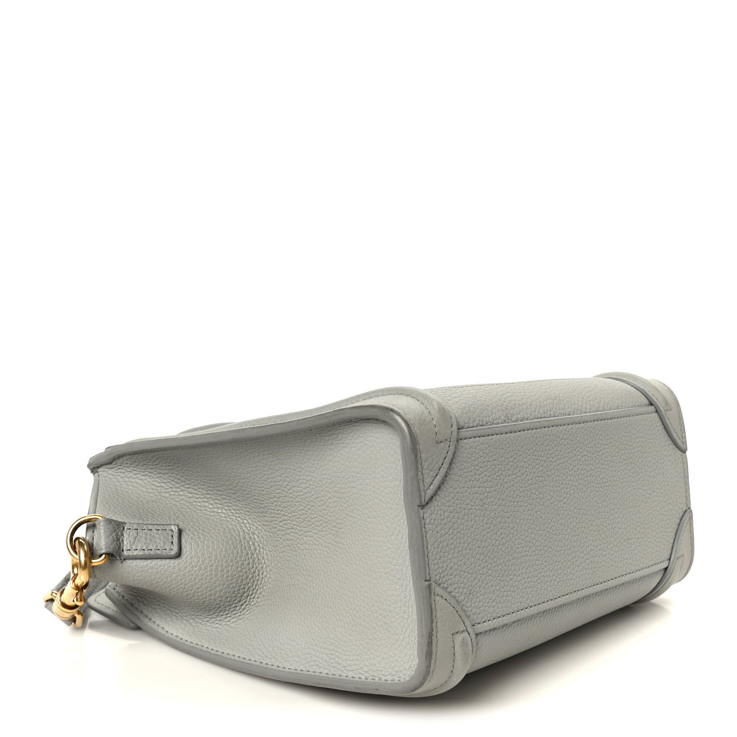 Celine Drummed Calfskin Nano Luggage Pearl Blue 4 of 11
