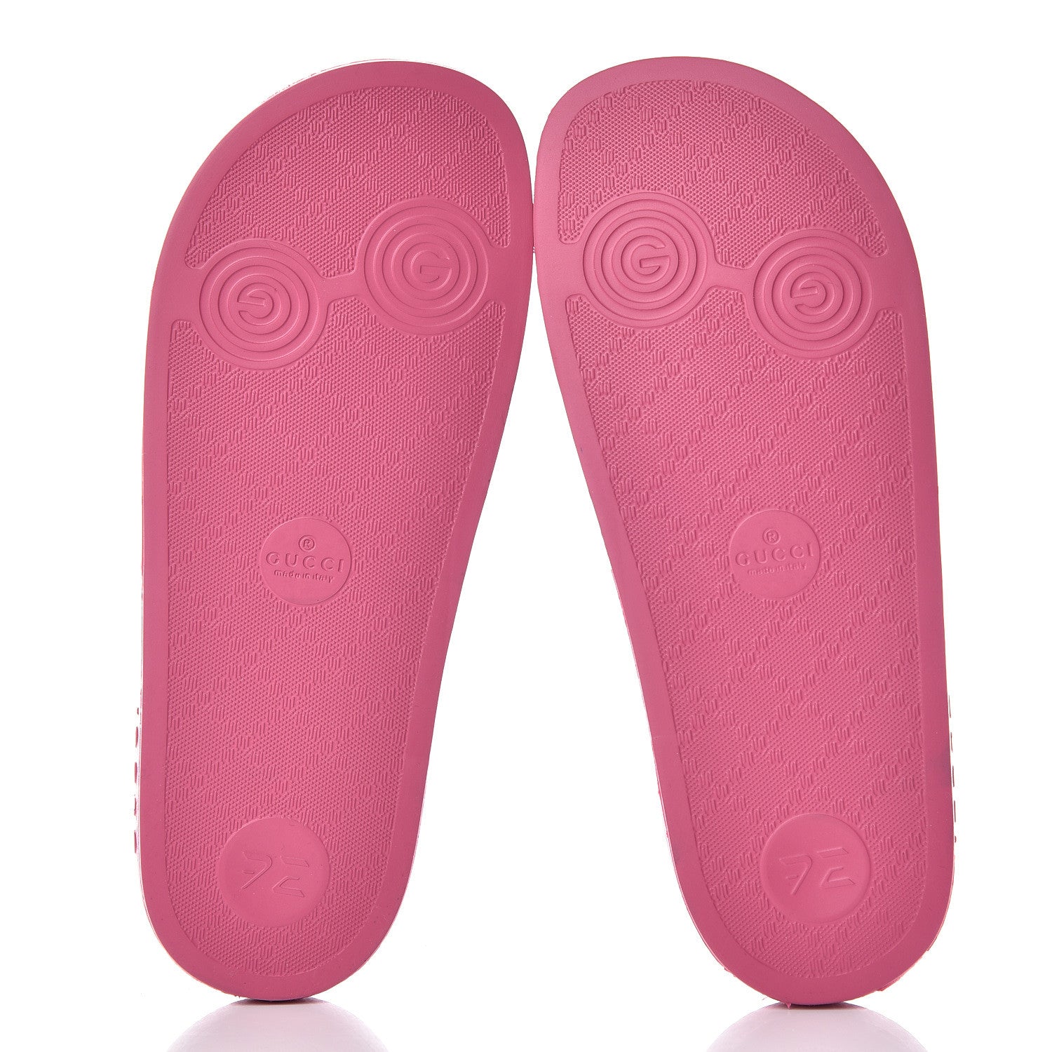 Gucci Rubber Womens Logo Slide Sandals 38 Fuchsia 7 of 11