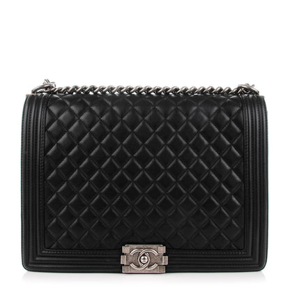 Chanel Lambskin Quilted Large Boy Flap Black 1 of 7