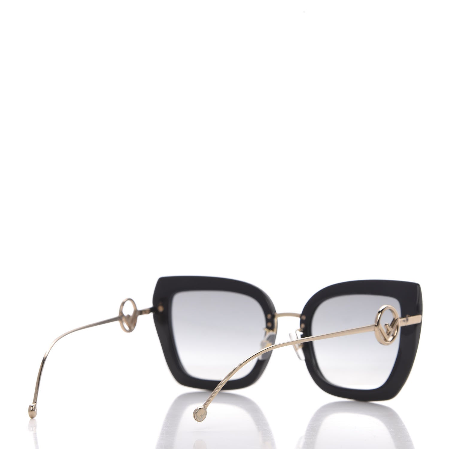 Fendi Acetate Metal F is Fendi Square Cat Eye Sunglasses FF 0424/F/S Black 4 of 7