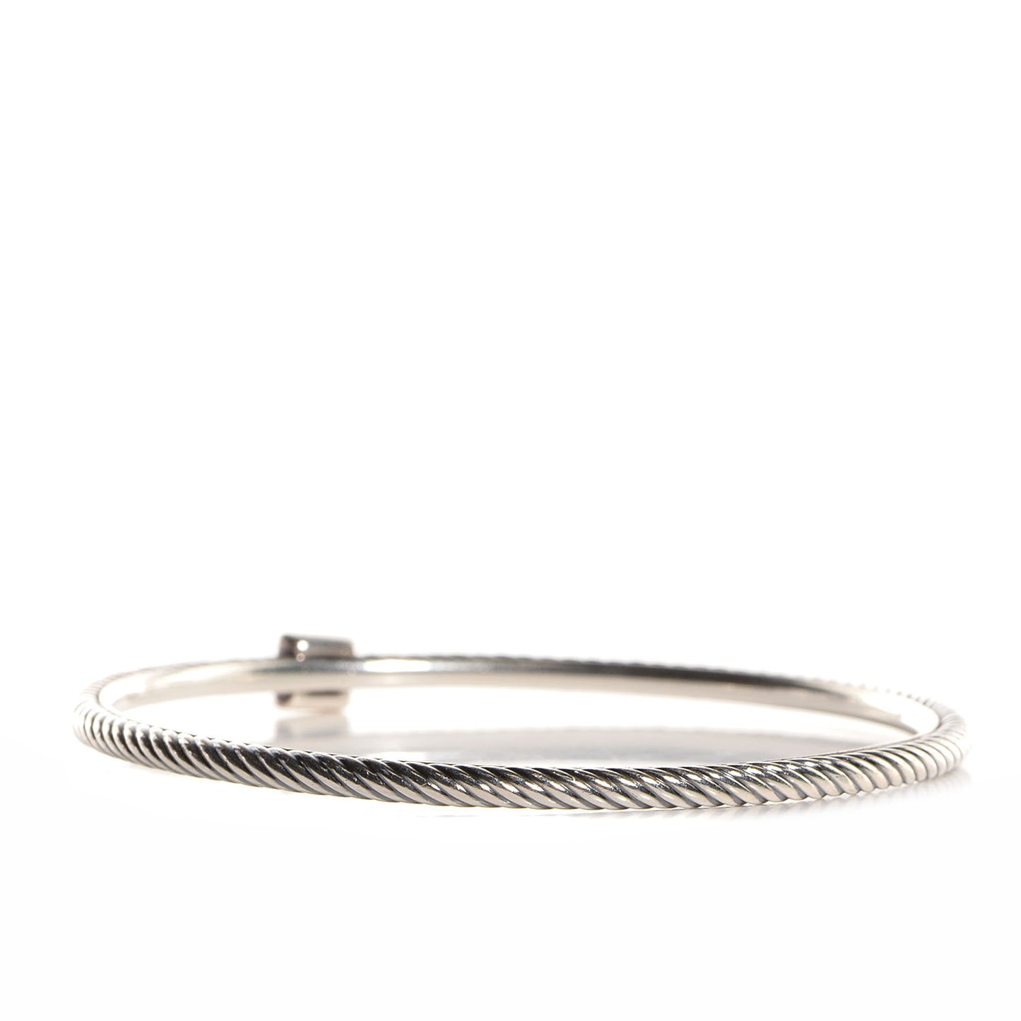 Sterling Silver Diamond Square Confetti 3mm Cable Bracelet
