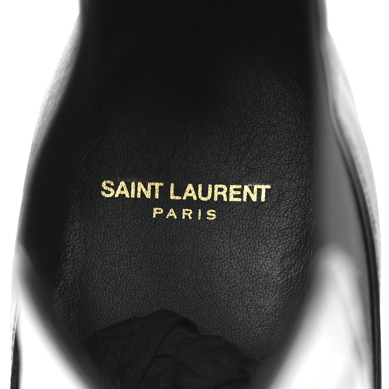 Saint Laurent Calfskin Mens Banana 50 Boots 41.5 Black 8 of 10