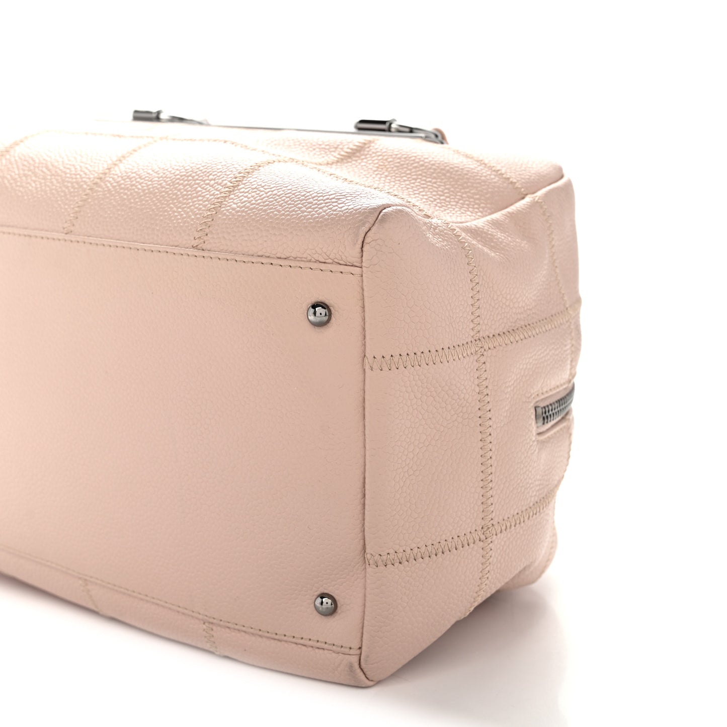 Caviar Square Stitched Bowler Pink