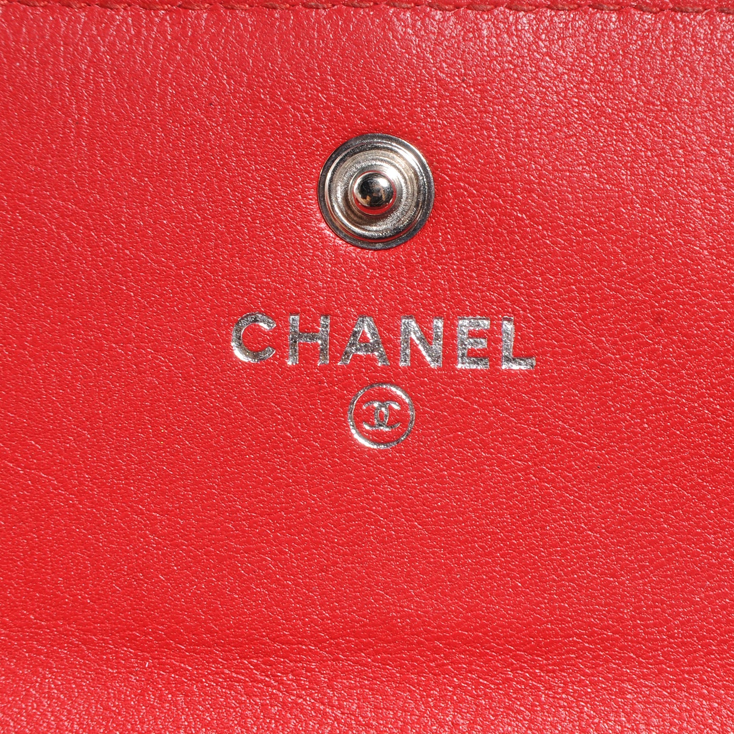 Caviar Large Gusset Flap Wallet Red