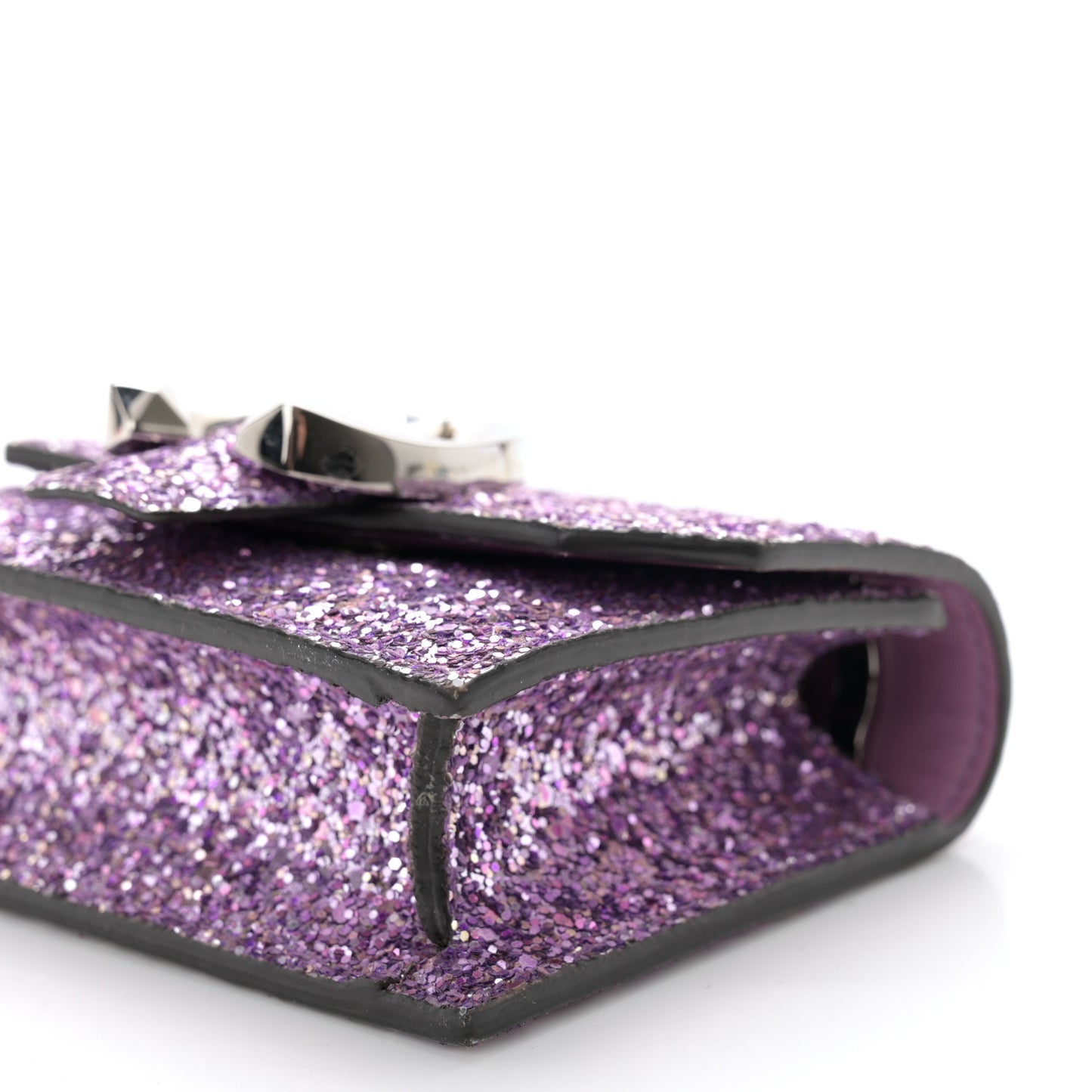 Coarse Glitter Mini Paris Crossbody Pink Violet