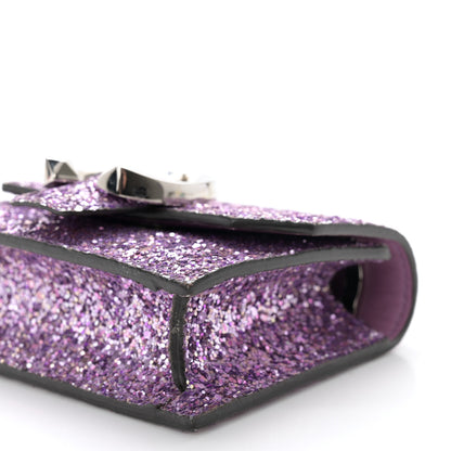 Jimmy Choo Coarse Glitter Mini Paris Crossbody Pink Violet 8 of 9