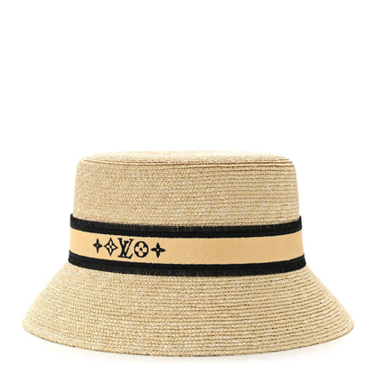 Louis Vuitton LV Straw Bucket Hat M Natural 1 of 10
