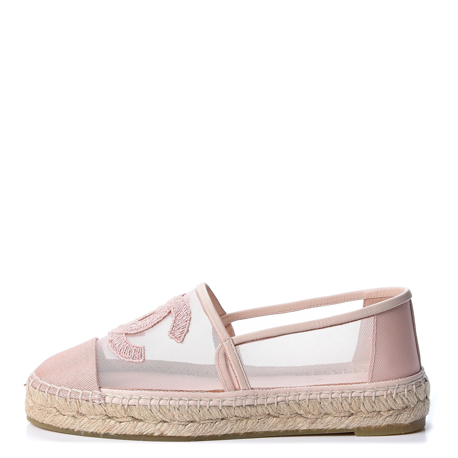 Chanel Mesh Grosgrain CC Espadrilles 36 Pink 1 of 11
