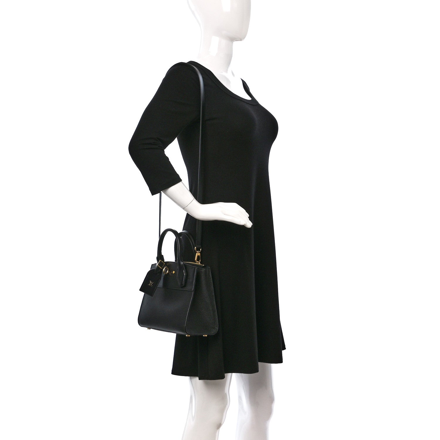 Louis Vuitton Calfskin City Steamer Mini Black 2 of 8