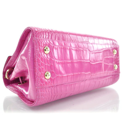 Jimmy Choo Crocodile Embossed Rosalie Fuchsia 6 of 10