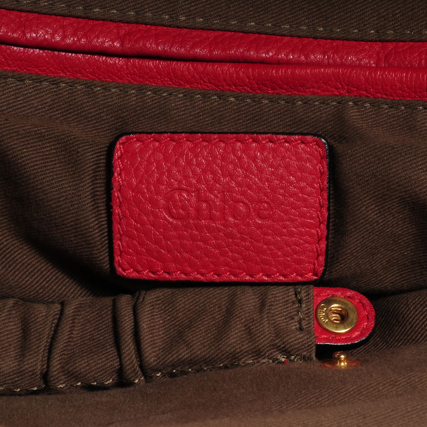 Calfskin Large Marcie Satchel Red