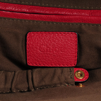Chloe Calfskin Large Marcie Satchel Red 6 of 9