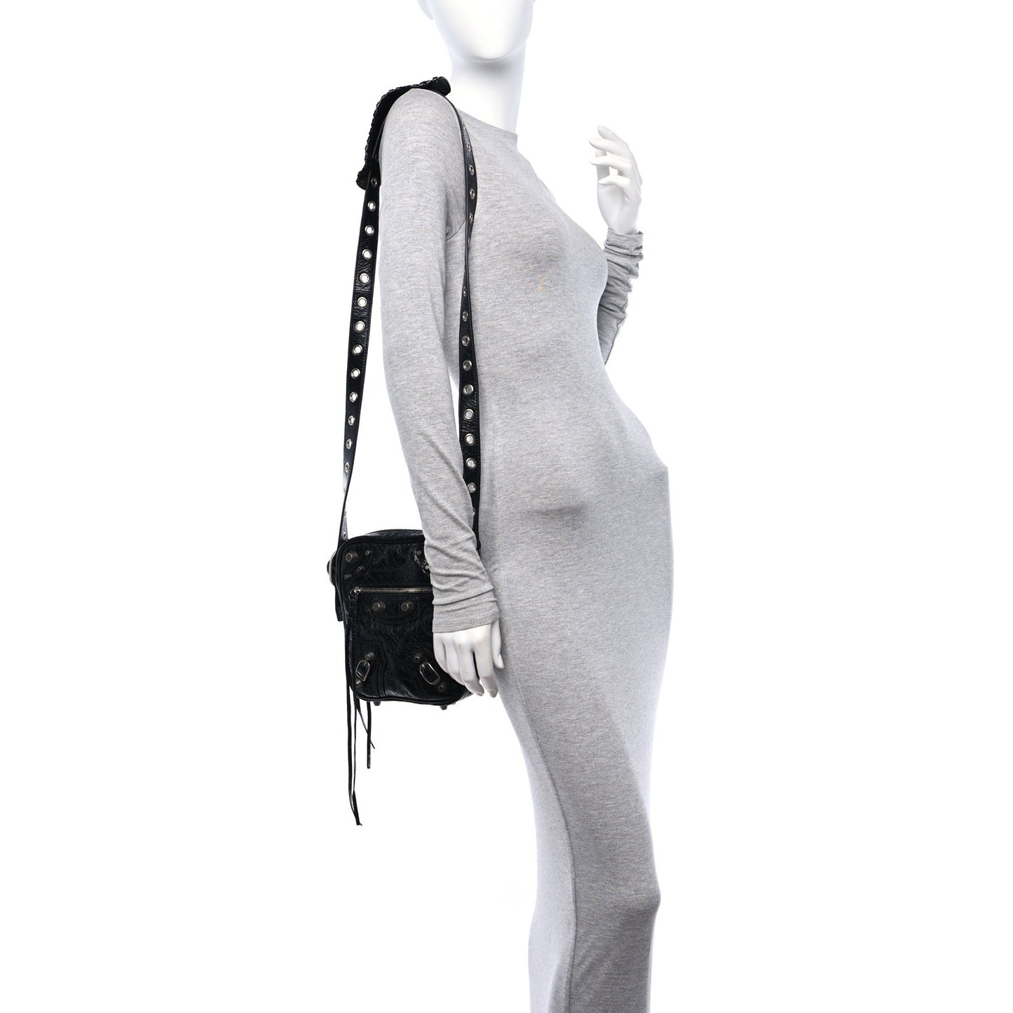 Agneau Arena Le Cagole Crossbody Bag Black