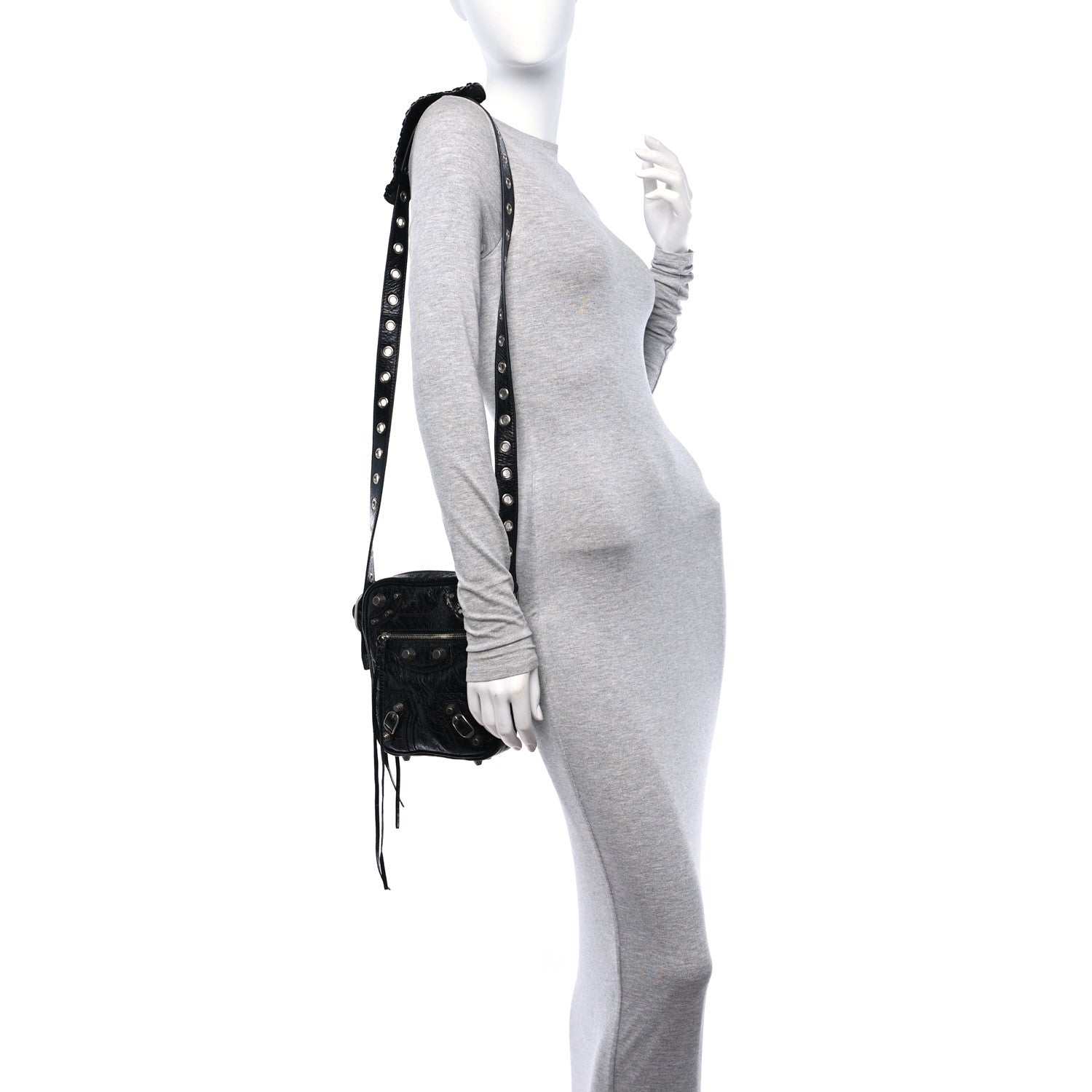 Balenciaga Agneau Arena Le Cagole Crossbody Bag Black 2 of 11