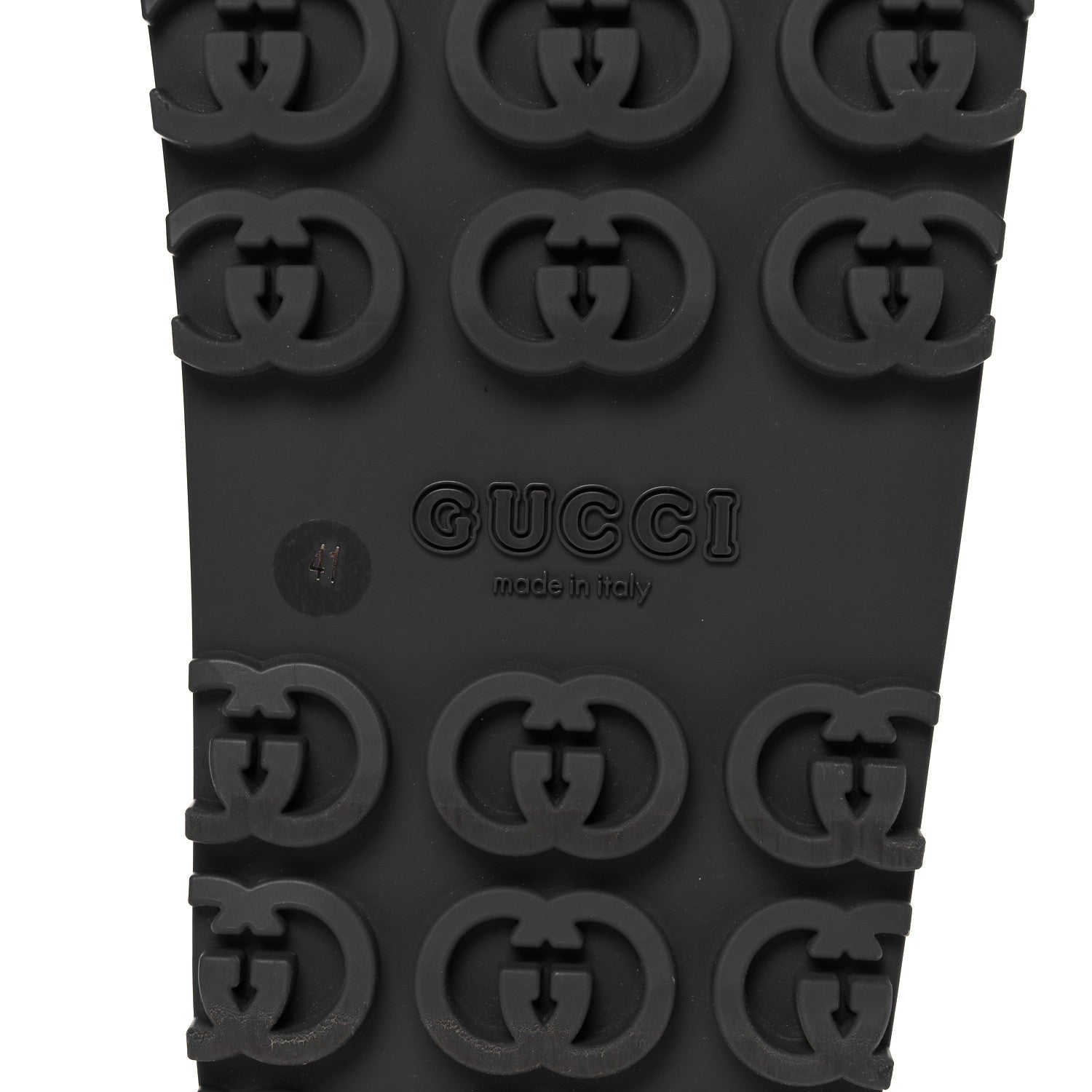 Gucci Soft Rubber Womens Interlocking G Platform 42mm Slide Sandals 41 Black 6 of 9