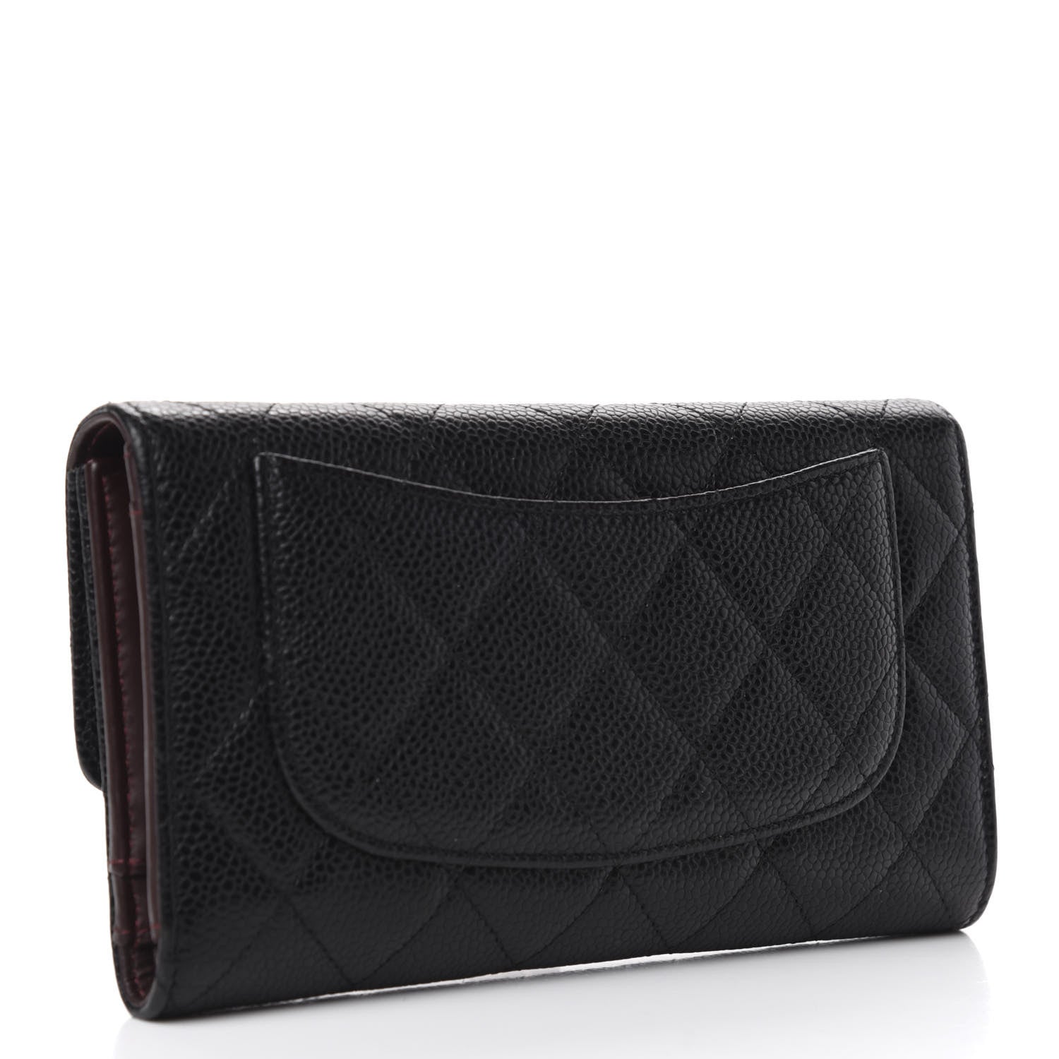 Chanel Caviar Quilted Long Flap Wallet Black 3 of 7