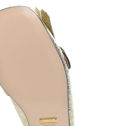 Gucci Galassia Womens GG Marmont Fringe Slippers 37 Platino 9 of 11