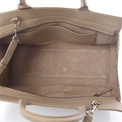 Saint Laurent Grained Calfskin Small Rive Gauche Dark Beige 5 of 11