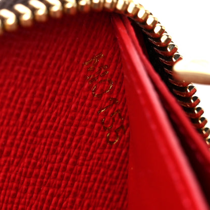 Louis Vuitton Damier Ebene Clemence Wallet Cherry 7 of 7