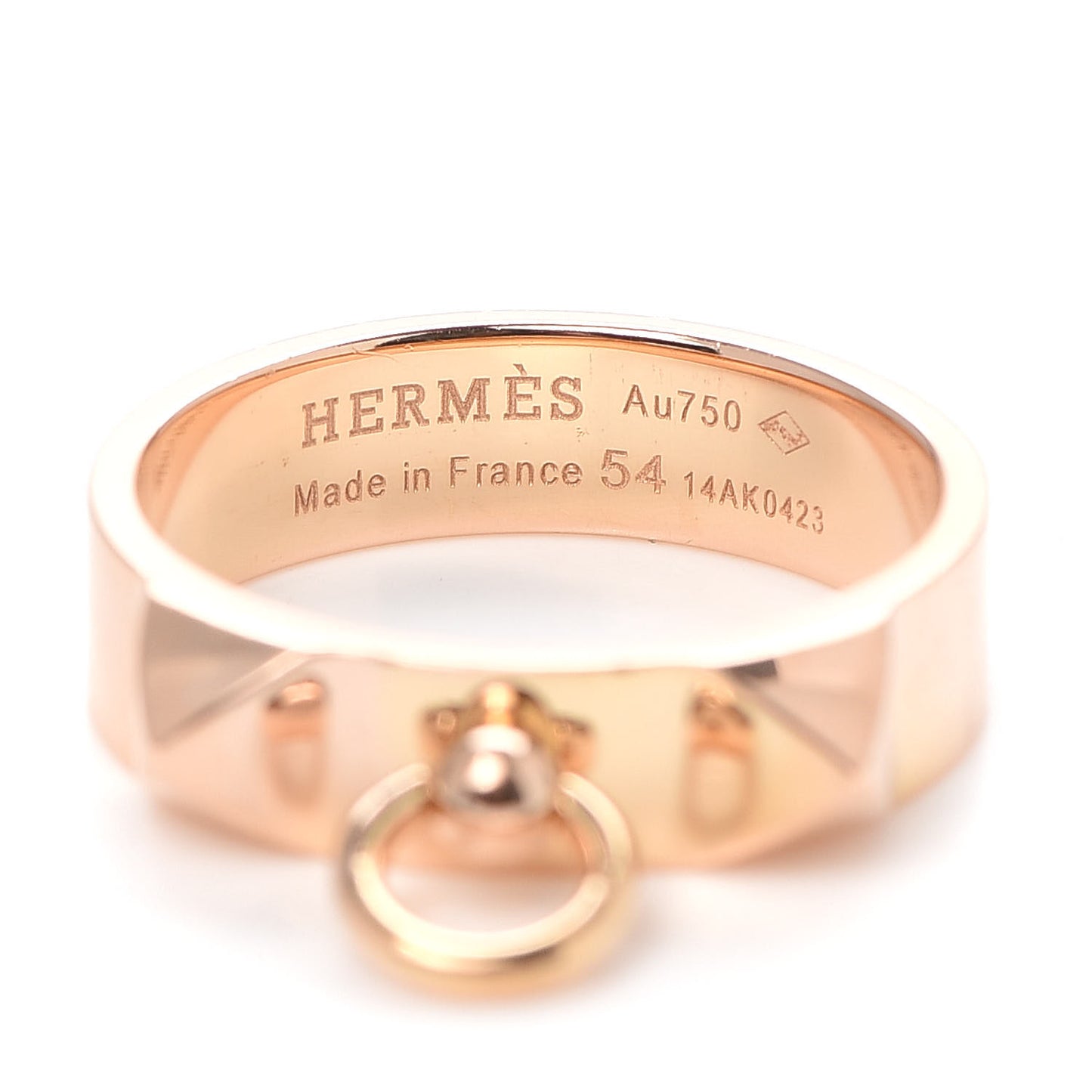 18K Rose Gold PM Collier De Chien Ring 54 6.75