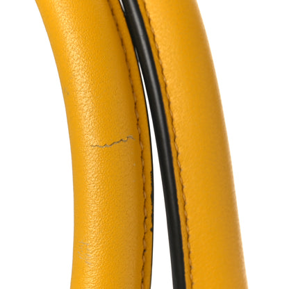 Salvatore Ferragamo Hammered Calfskin Medium The Studio Box Bag Yellow 12 of 12