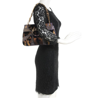 Gucci Velvet Alligator Tom Ford Jeweled Dragon Flap Bag 2 of 7
