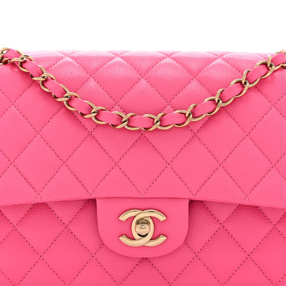Chanel Caviar Quilted Medium Double Flap Pink 8 of 10
