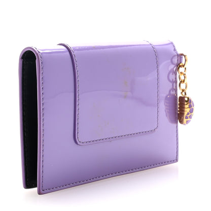 Bulgari Patent Calfskin Serpenti Forever Card Case Purple 5 of 6