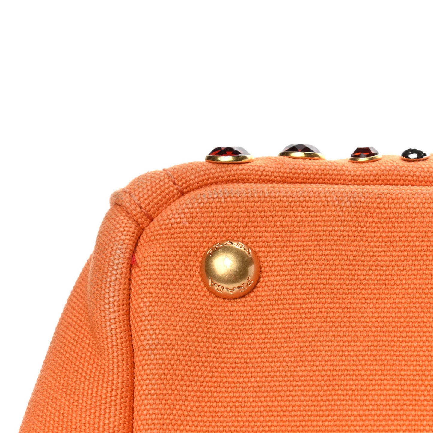 Canapa Crystal Studded Tote Papaya