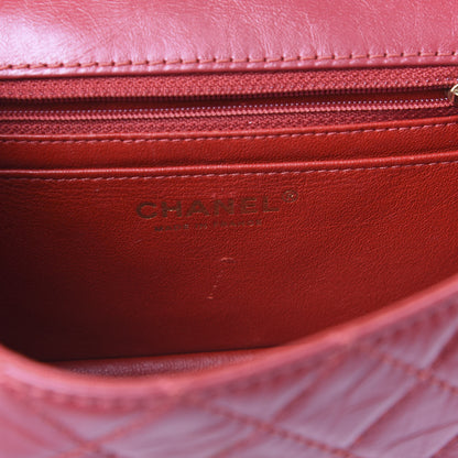 Chanel Aged Calfskin Quilted 2.55 Reissue Mini Flap Red 5 of 10