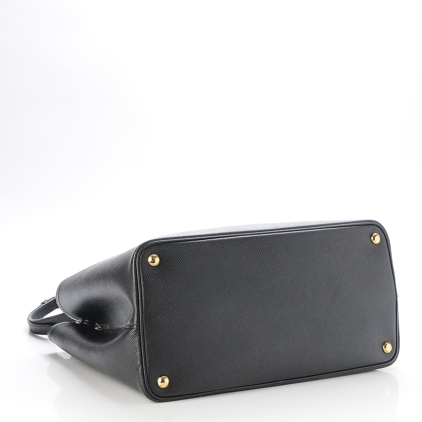 Saffiano Cuir Large Double Bag Black Mughetto